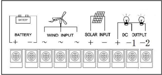 contrôleur hybride solaire de réverbère de vent de système de 600W 24V RS485 pour la maison, noir